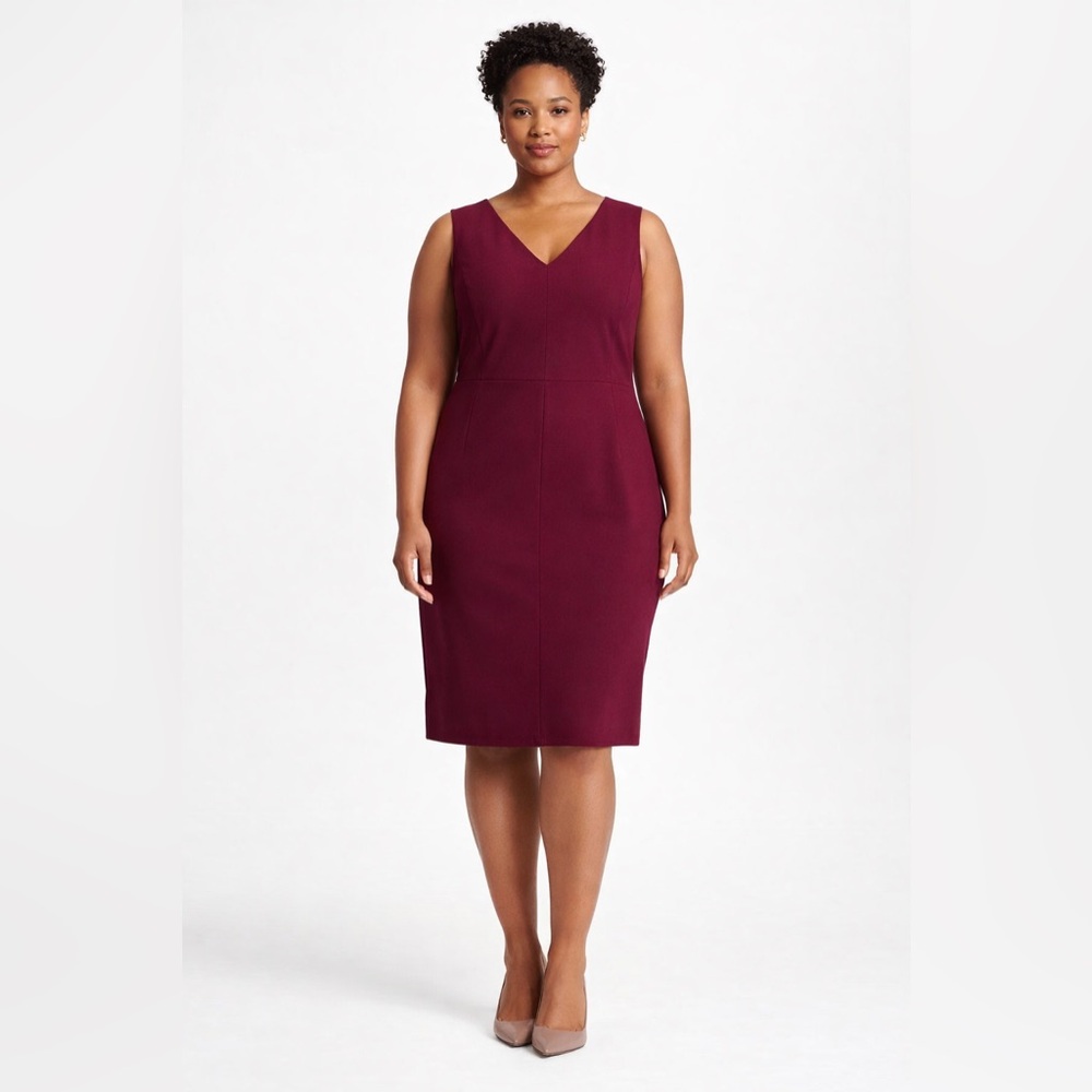 MM LaFleur Rachel Sheath Dress NWT Size 16 Boysenberry Wine Career